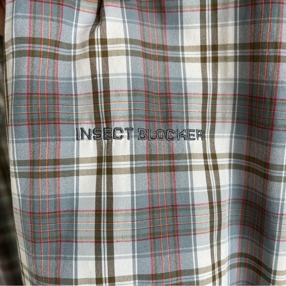 Columbia Insect Blocker Long Sleeve Button Down Plaid Mens Shirt XL - Picture 6 of 13